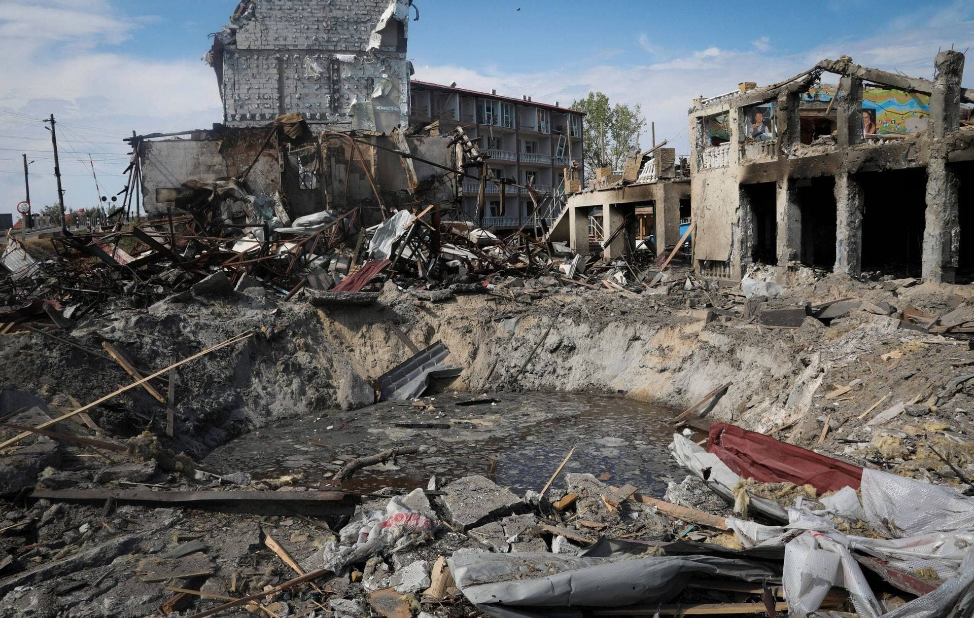 aftermath of a Russian attack in Zatoka