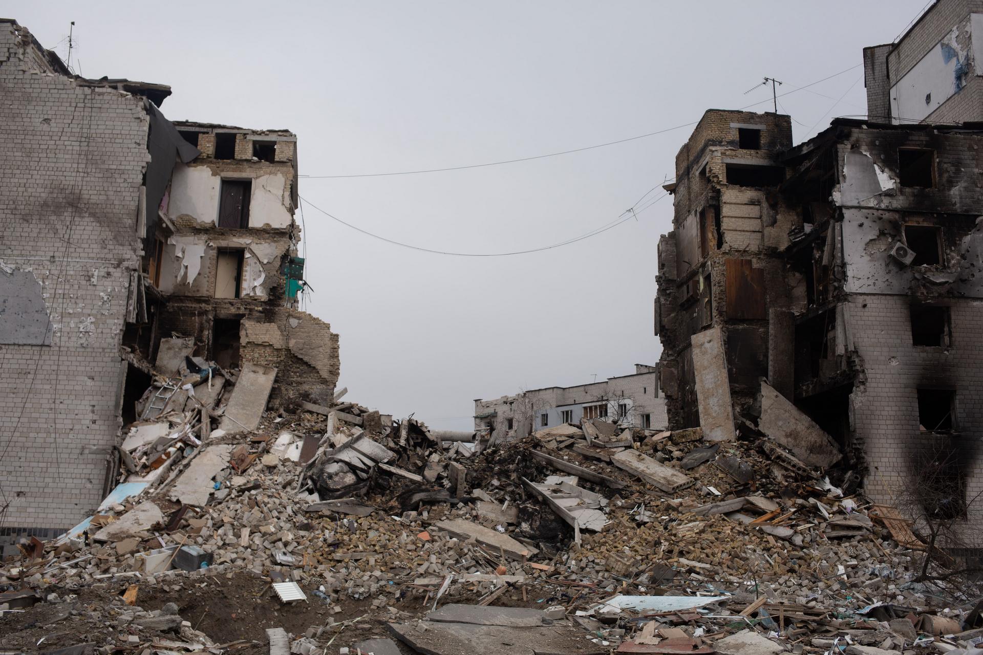 Borodyanka looks like after the retreat of Russian troops