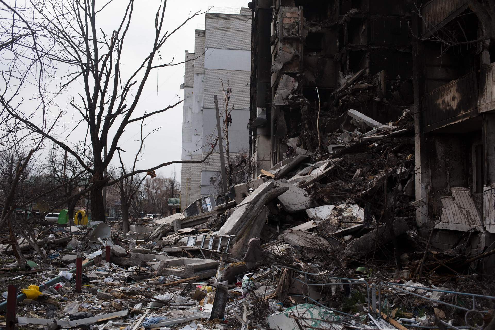 Borodyanka looks like after the retreat of Russian troops