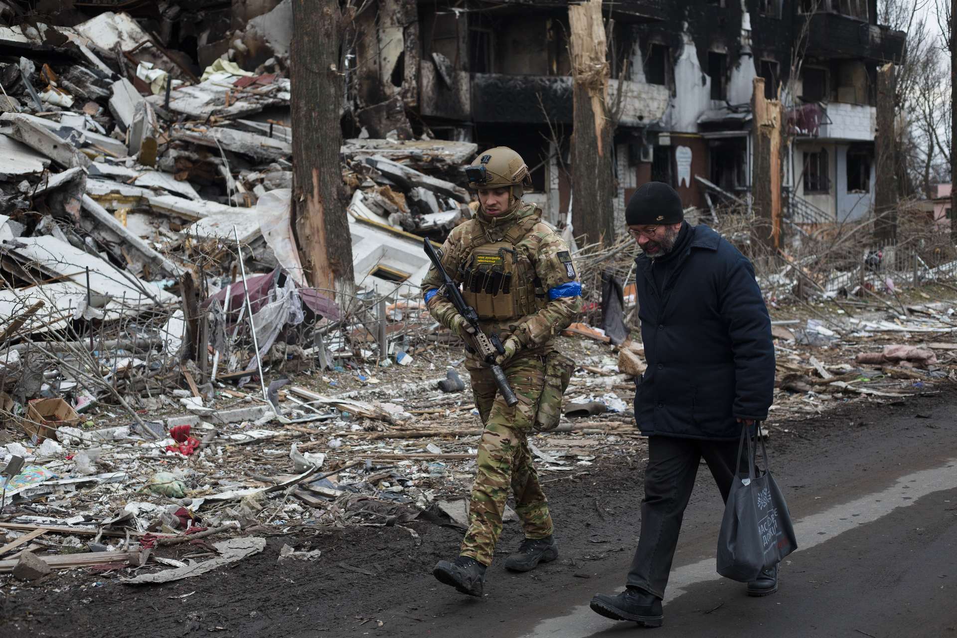 Borodyanka looks like after the retreat of Russian troops
