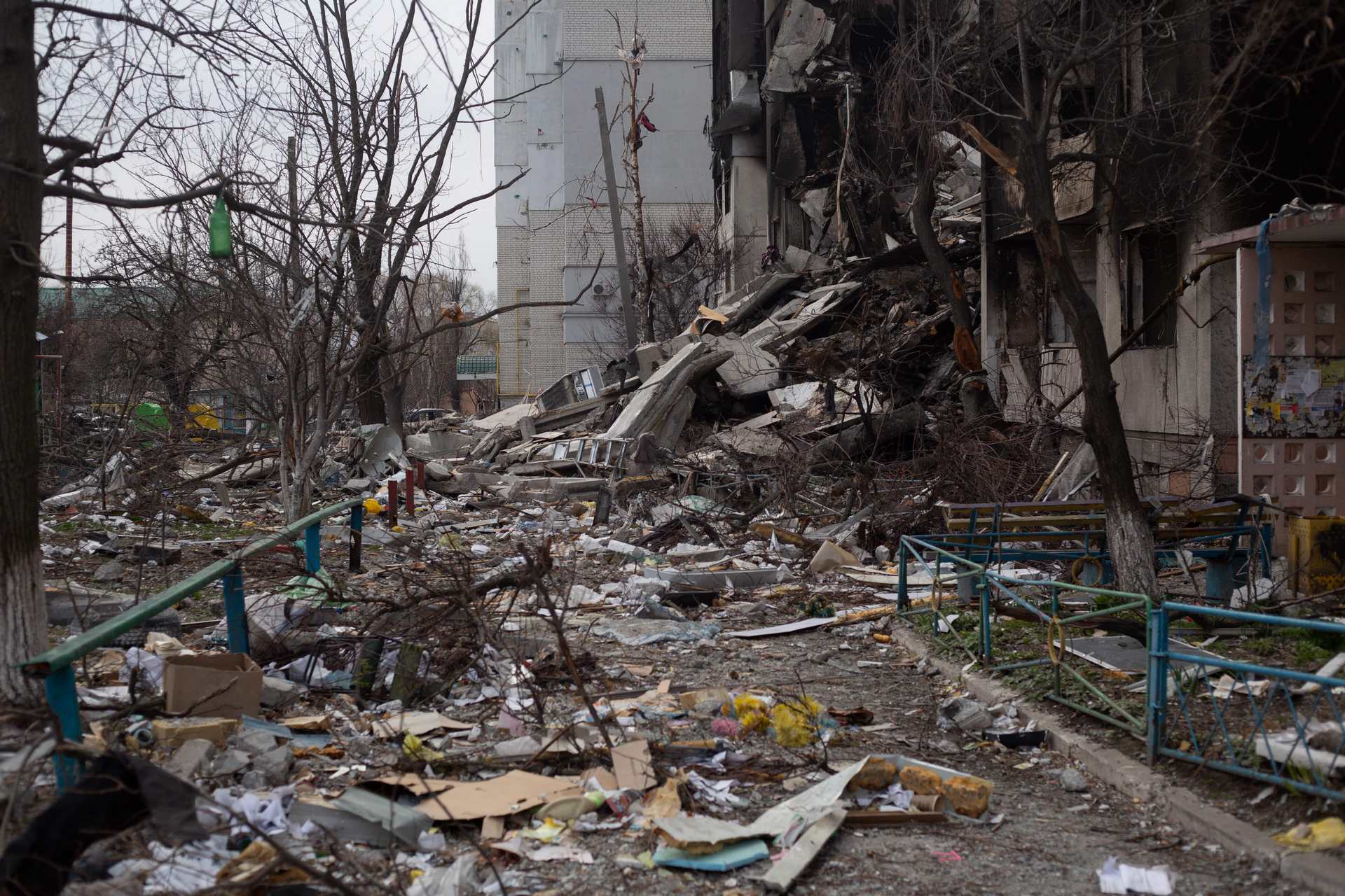 Borodyanka looks like after the retreat of Russian troops