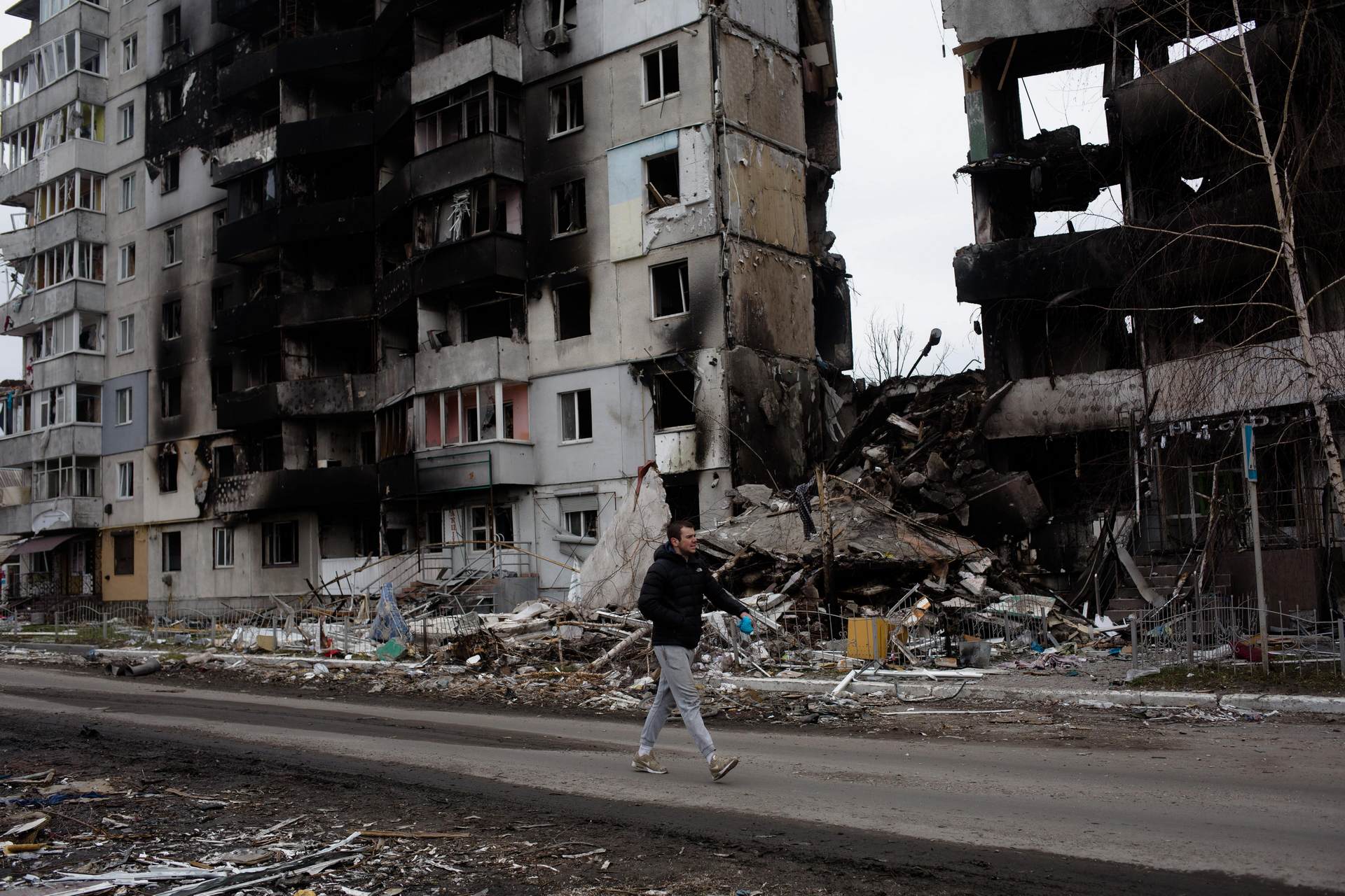 Borodyanka looks like after the retreat of Russian troops