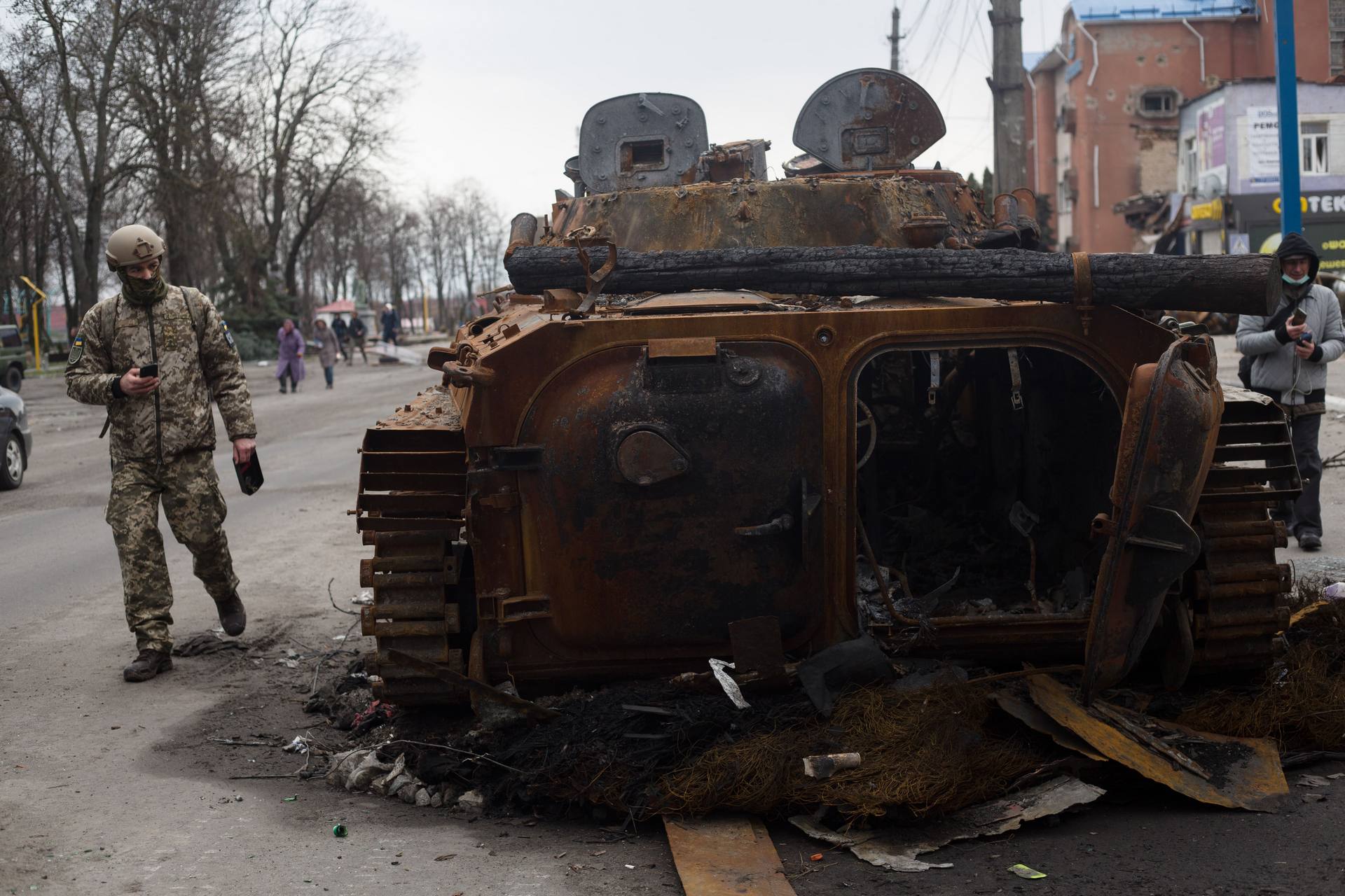 Borodyanka looks like after the retreat of Russian troops