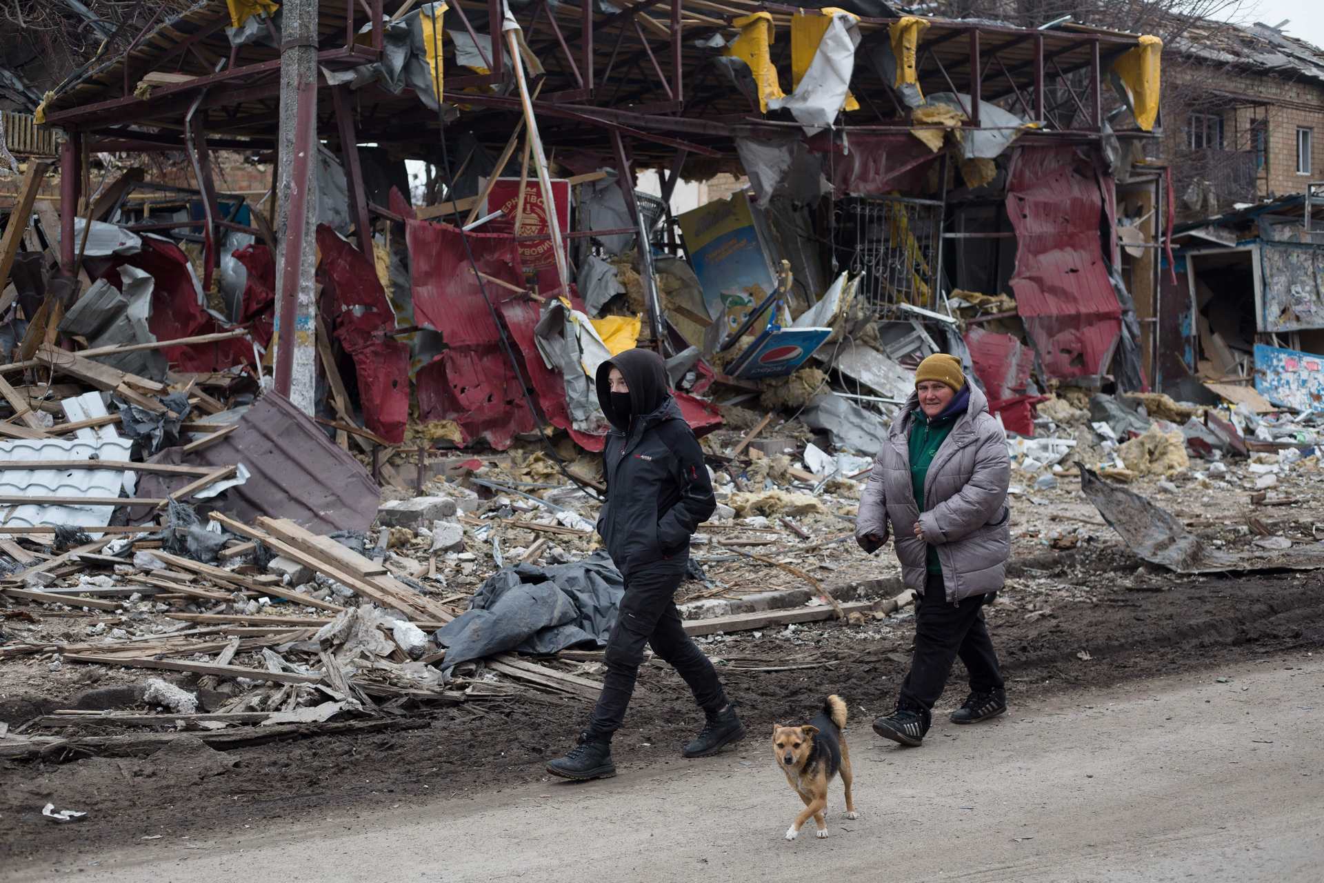 Borodyanka looks like after the retreat of Russian troops