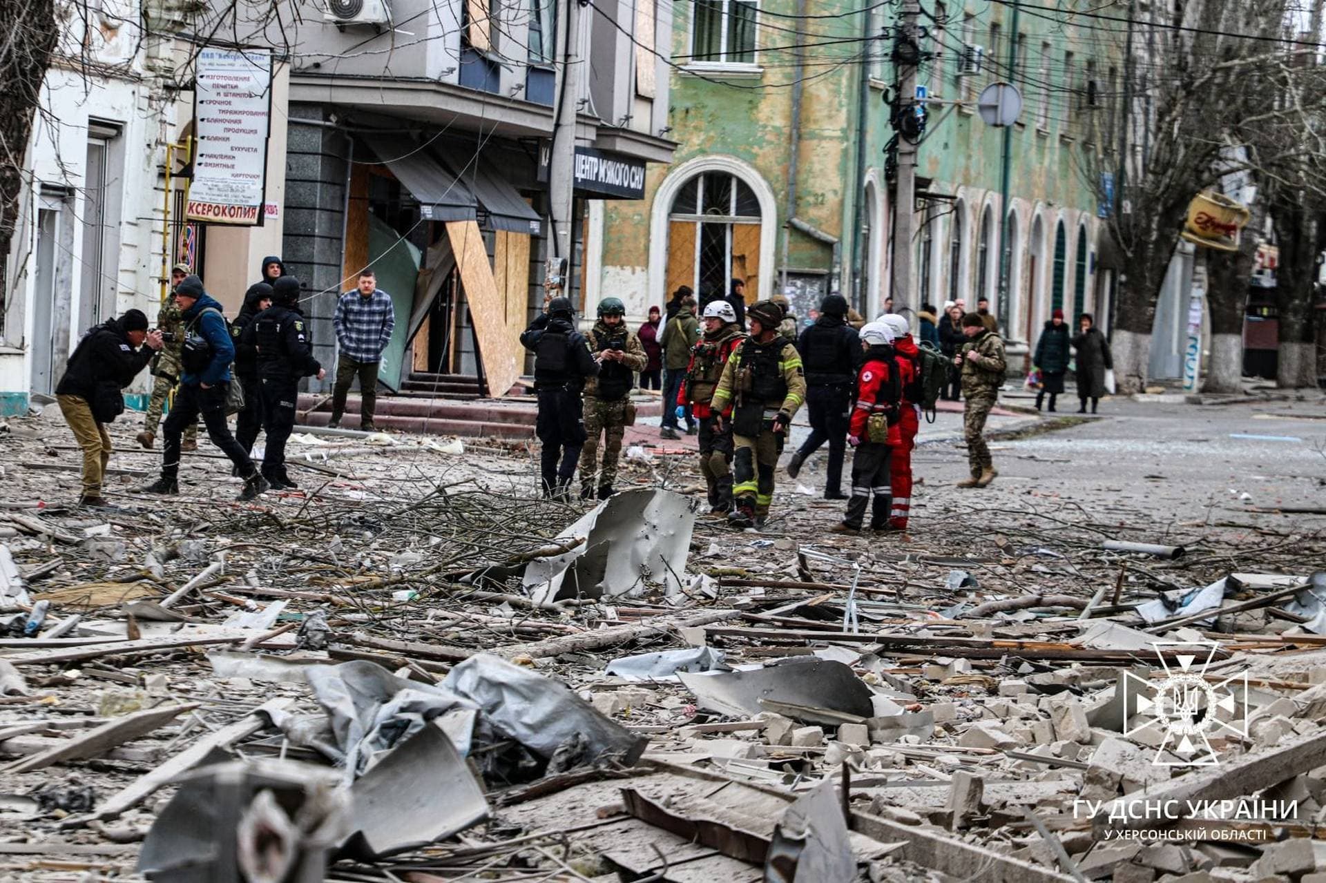 Consequences of the Russian attack on Kherson on February 2