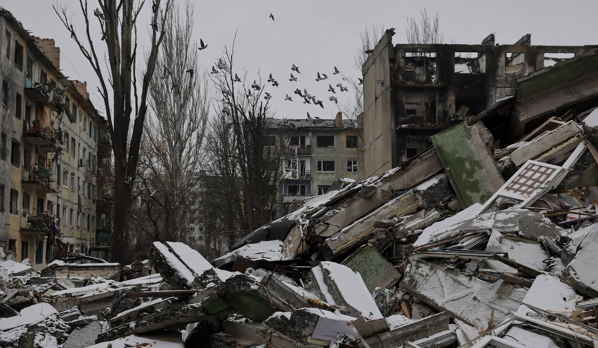 The frontline town of Kostiantynivka damaged by Russian military strikes