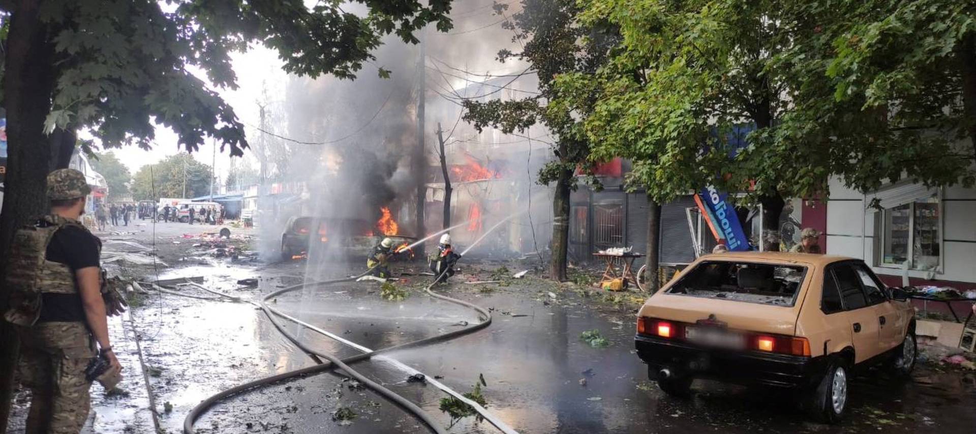 Kostiantynivka is 30km (19 miles) southeast of the devastated city of Bakhmut, where fighting has been heavy for months