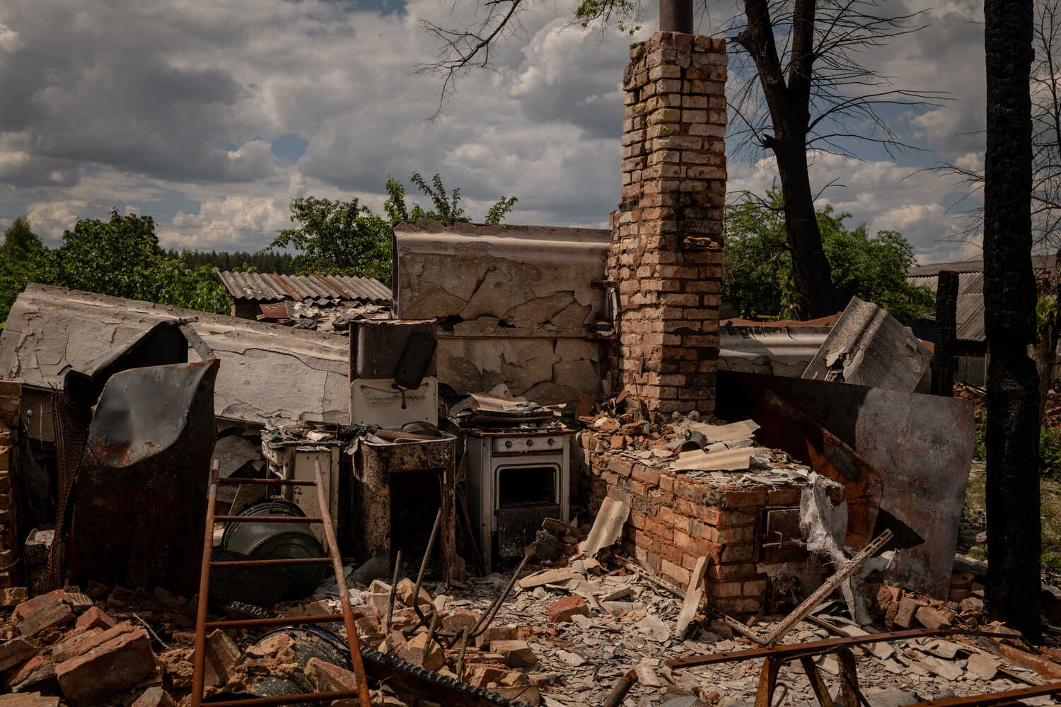 Moshchun village on the outskirts of Kyiv