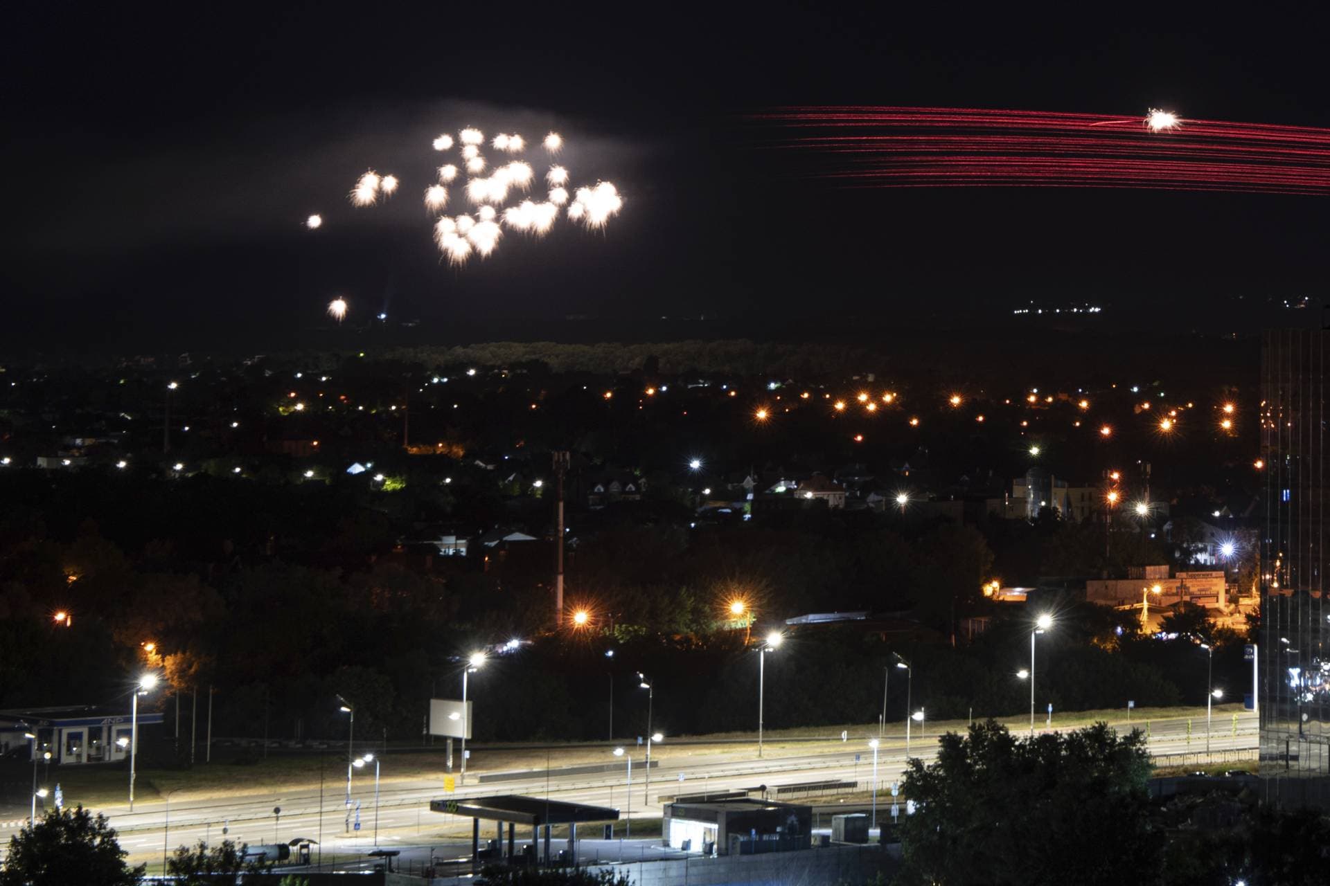 Air defenses in Kyiv fired at Russian drones