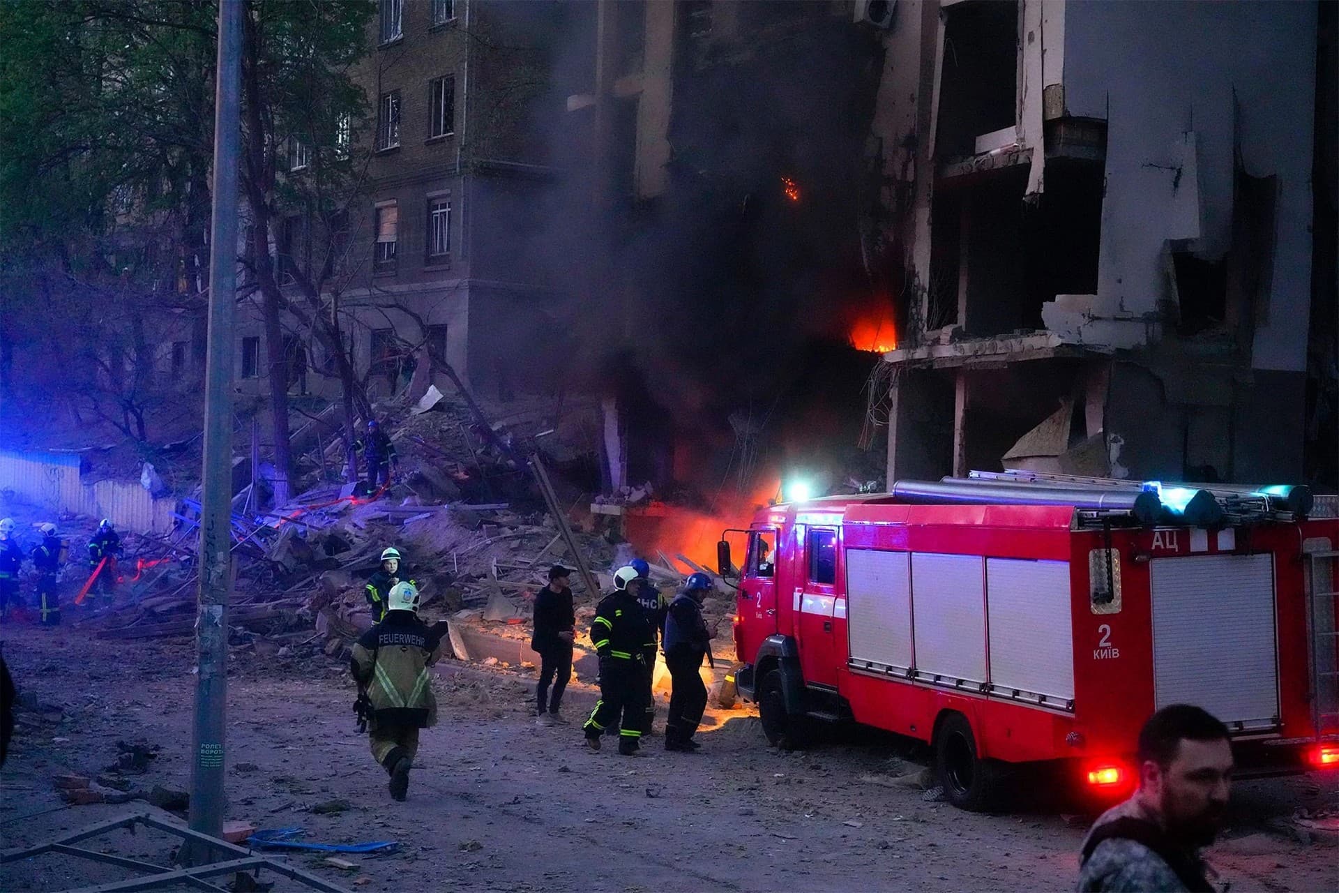 Russian launched a rocket attack in Kyiv